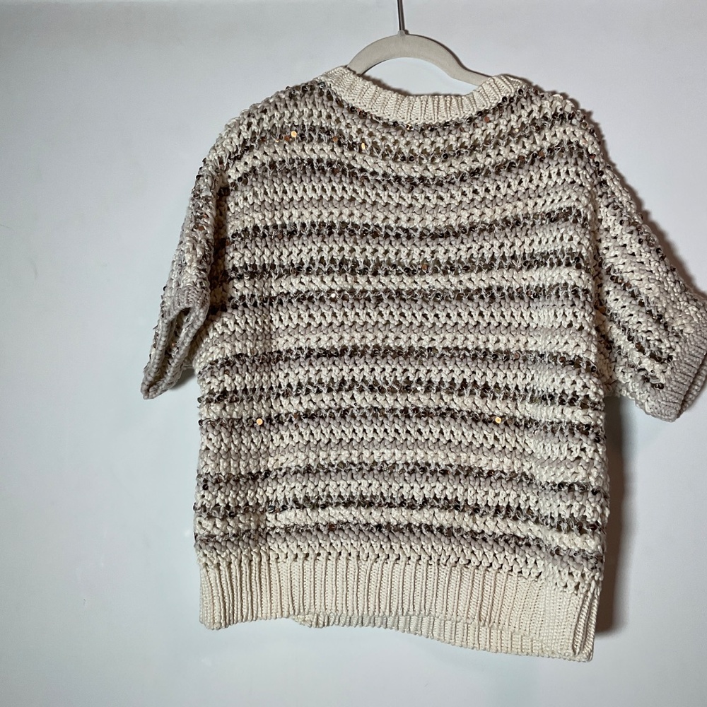 Brunello Cucinelli cotton, sweater with paillettes - Picture 4 of 5